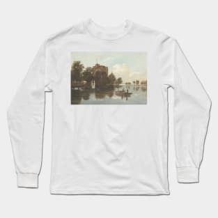 A Castle at the Waterside by John Varley Long Sleeve T-Shirt